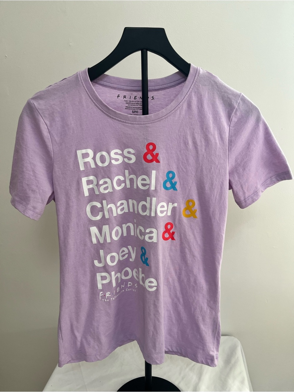 FRIENDS Lilac Tee with Multicolor Ampersand Names